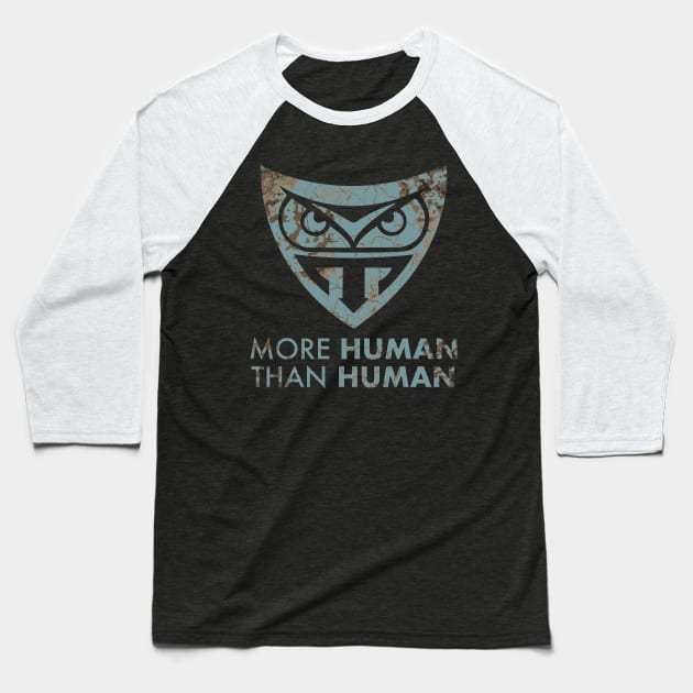 More Human than Human Baseball T-Shirt by Randomart